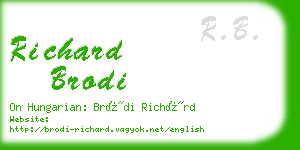 richard brodi business card