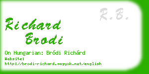 richard brodi business card